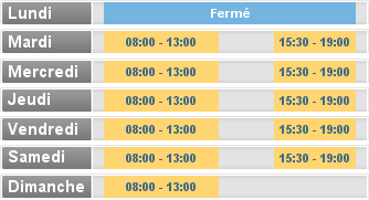 Horaire M NORMAND CHRISTIAN  LA BONBONNIERE